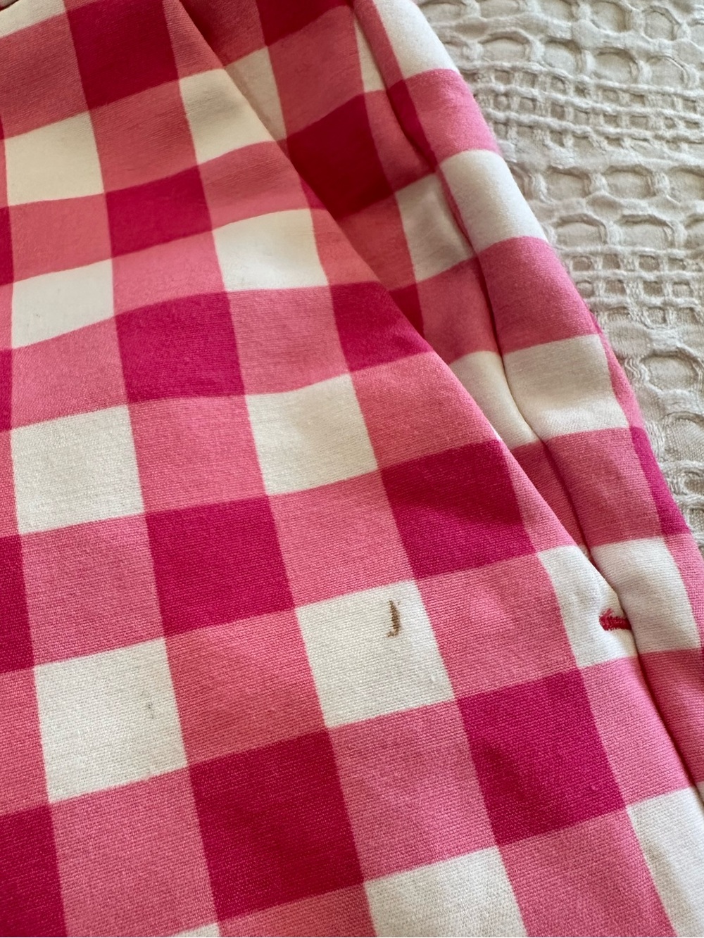 Boden Women’s Bright Pink Gingham Checkered Trouser Mid Rise Ankle Pants Size 6 - Picture 9 of 13